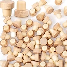 Yalikop Wine Bottle Corks T Shaped Cork Plugs for Wine Cork Wine Stopper Reusable Wine Corks Wooden and Rubber Wine Stoppers Bottle Stoppers Sealing Plug Bottle Stopper for Beer Bottles Craft (96 Pcs)