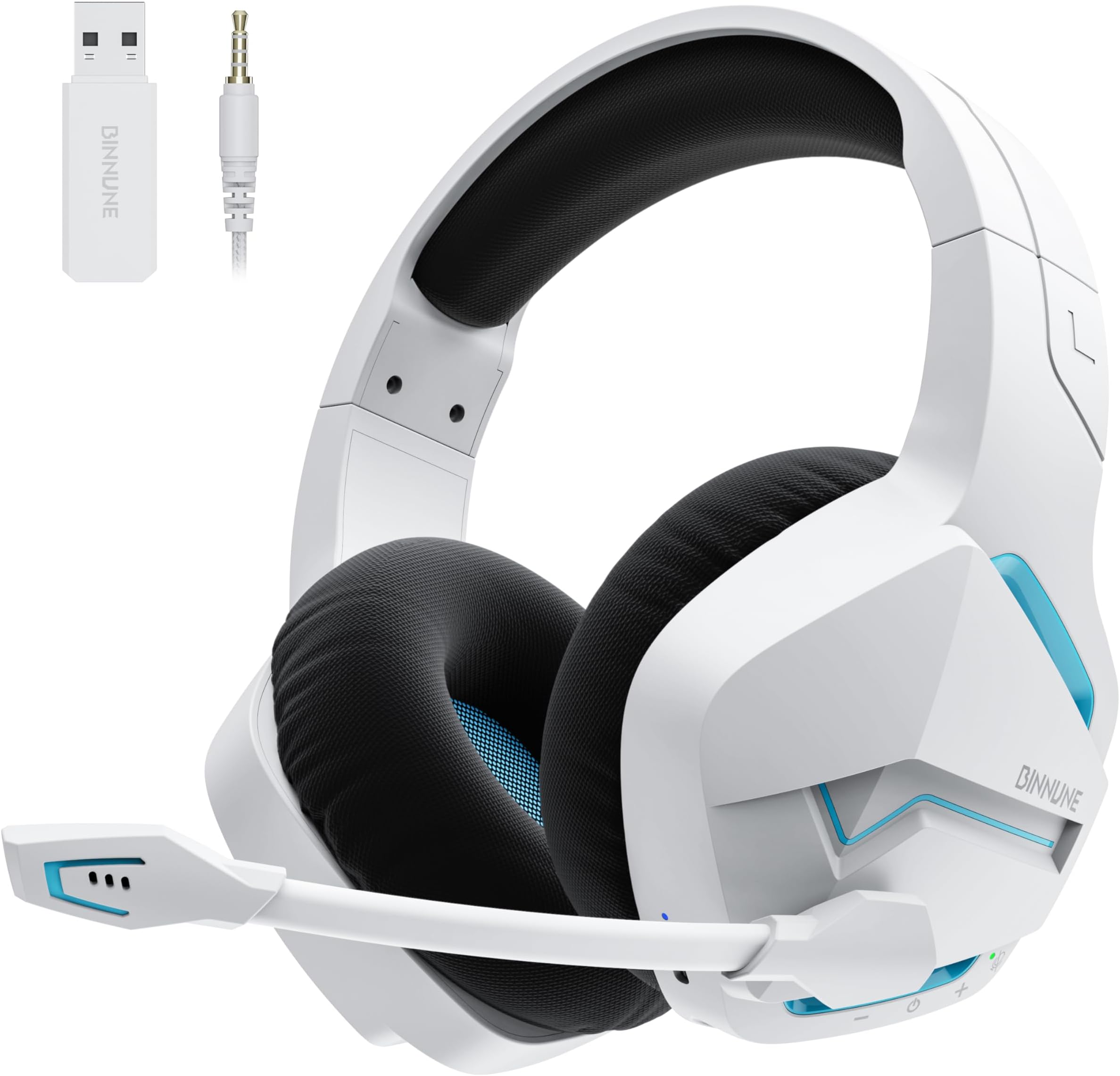 KAPEYDESI Gaming-headset, 2,4 GHz draadloze gamingheadset voor PS5, PS4