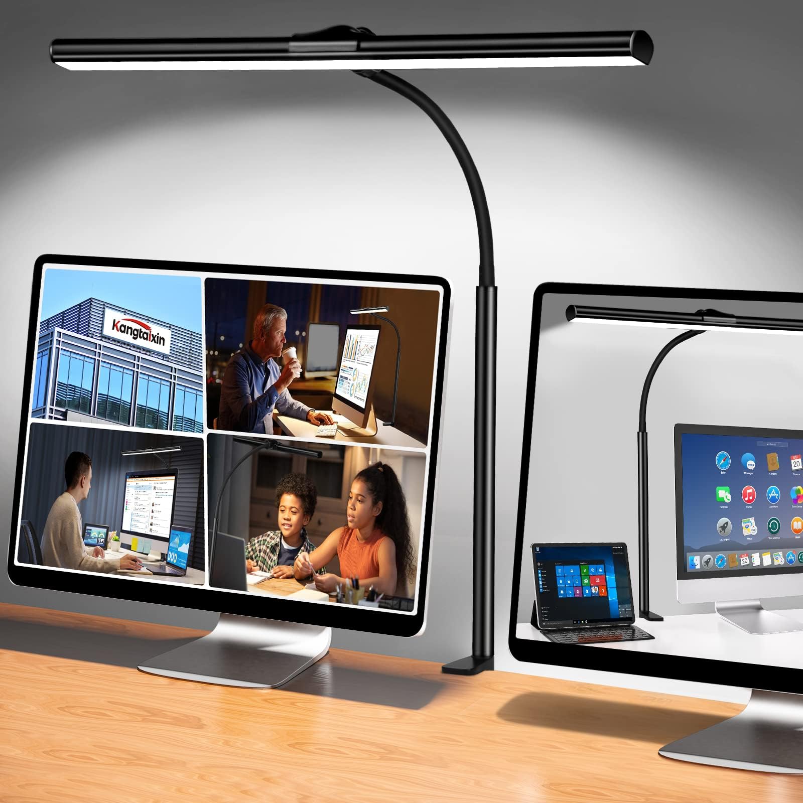 Kangtaixin LED Desk Lamp with Clamp Eye Care Office Dimmable Table
