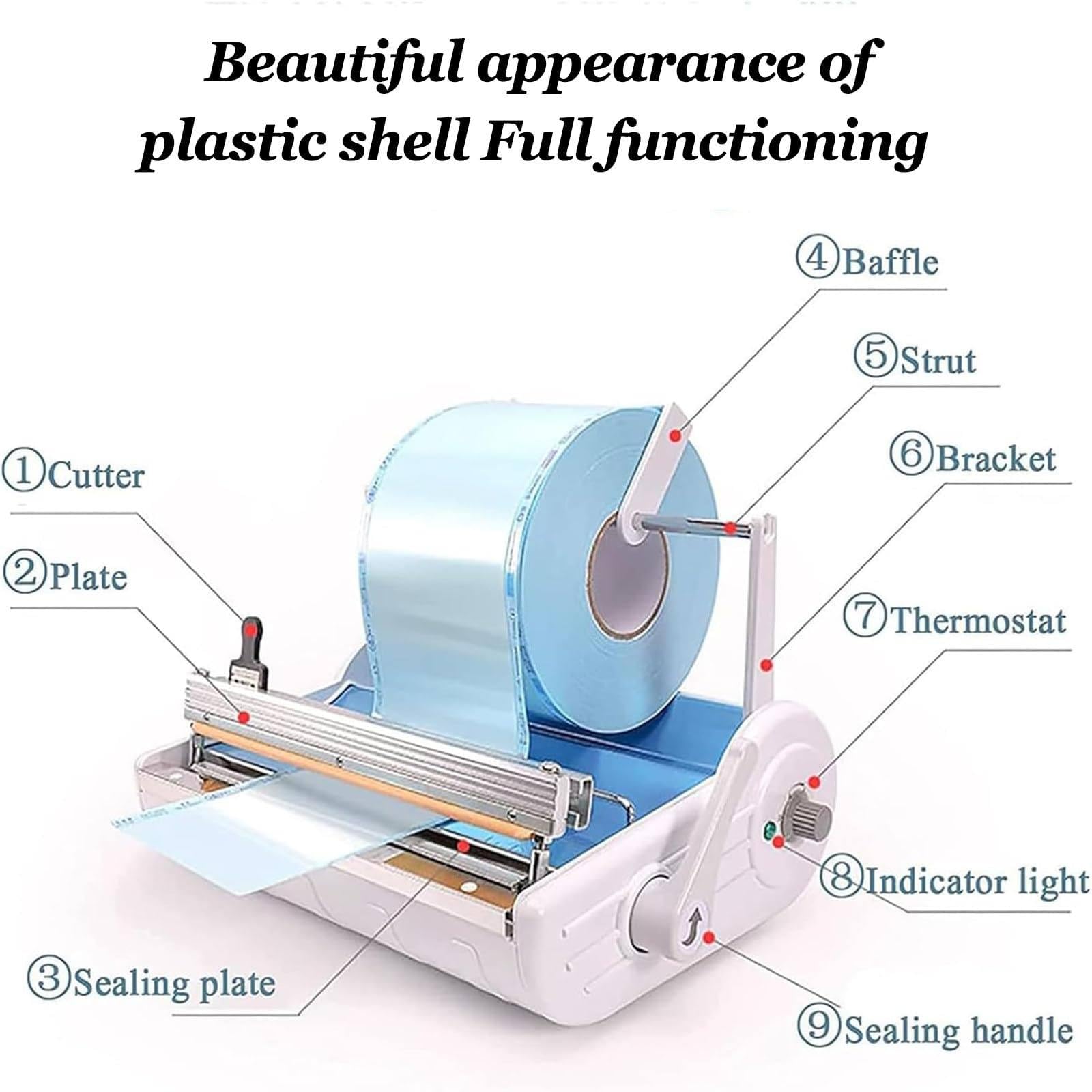 Máquina selladora de envases médicos, máquina selladora Dental automática, máquina selladora de Bolsas de esterilización y desinfección de 500 W, para odontología, clínicas y hospitales.