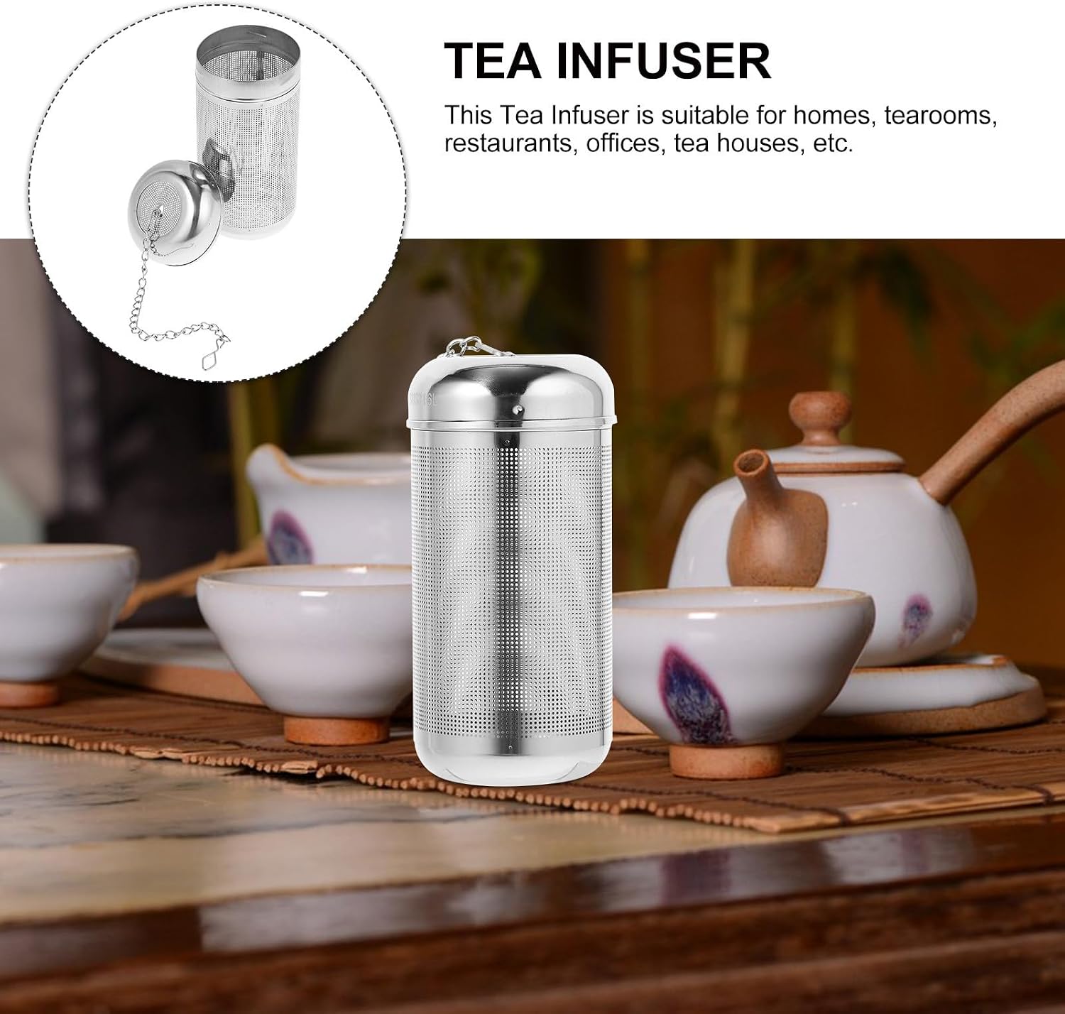 BESPORTBLE Stainless Steel Seasoning Infuser Tea Filter Ball Large Mesh Strainer for Loose Leaf Tea and Soup Spices Steeper Convenient Culinary Taste Enhancer image 3