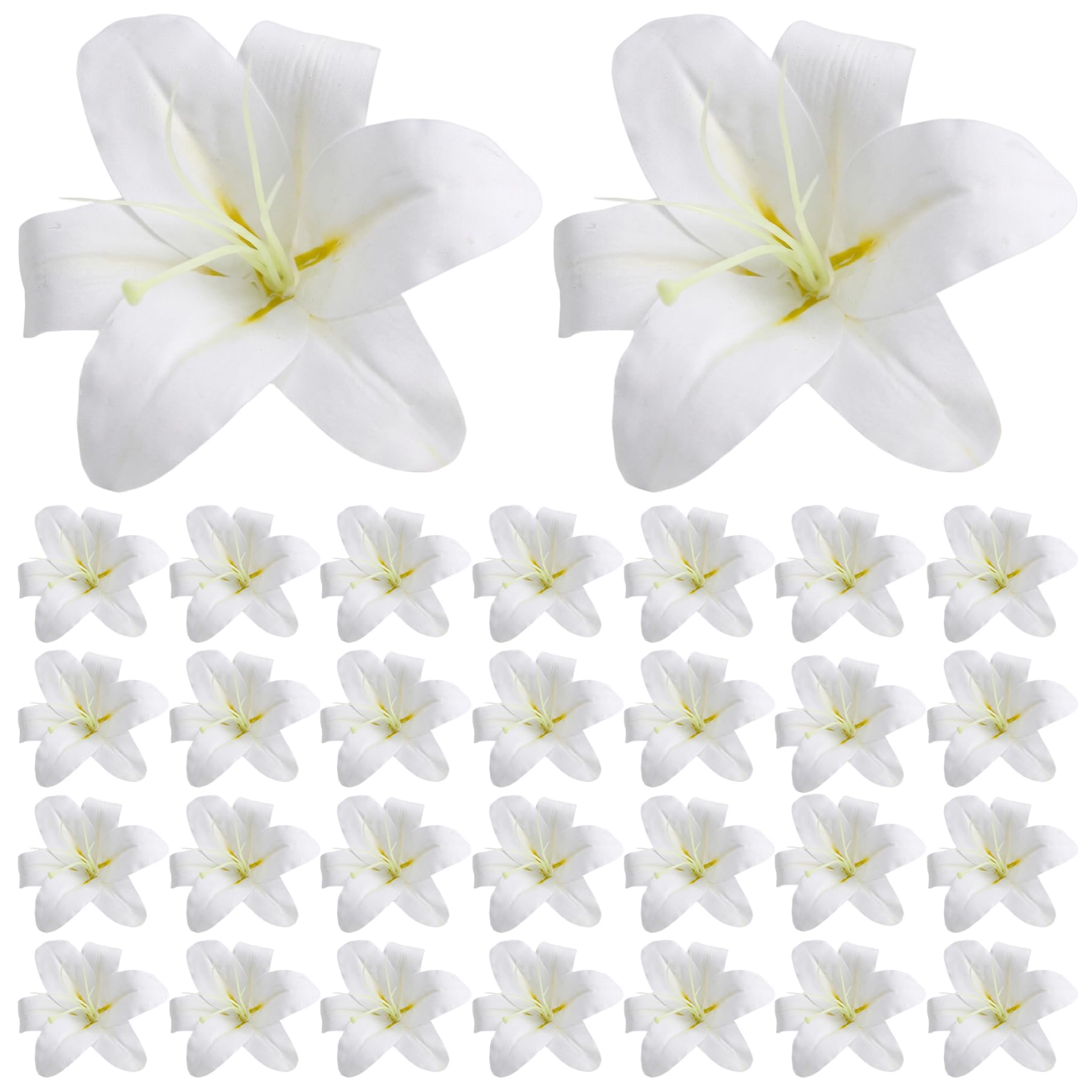 Lys artificiels 30 pièces pour décoration florale maison sans pollen