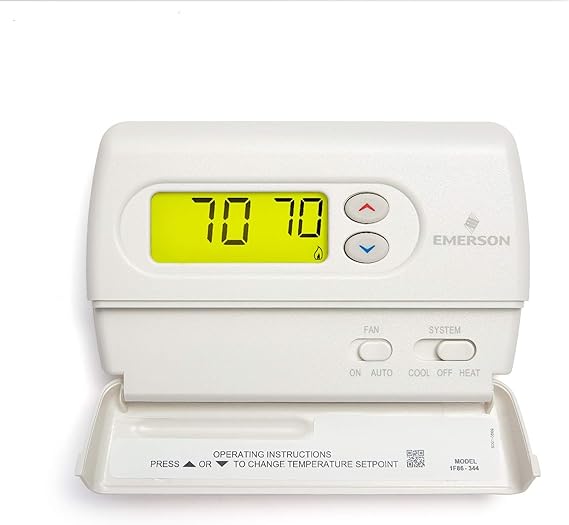 Emerson 1F86344 NonProgrammable Thermostat for SingleStage Systems