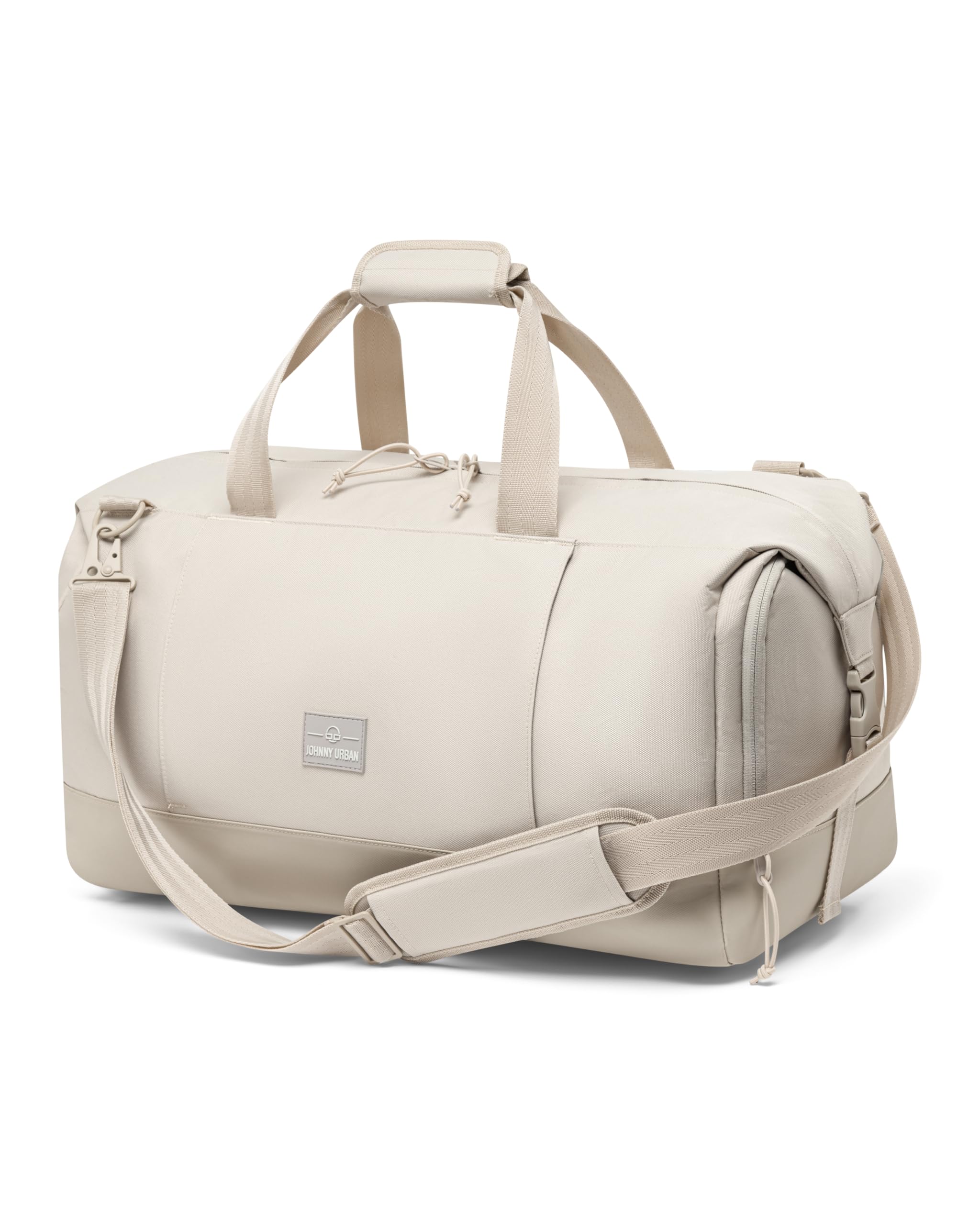 Johnny Urban Borsa da Viaggio Uomo Donna Beige - Milan - Borsa Palestra per Sport, Piscina, Padel, Calcio - Duffel Bag per Scarpe da Viaggio - 35L - Tracolla Regolabile - Idrorepellente