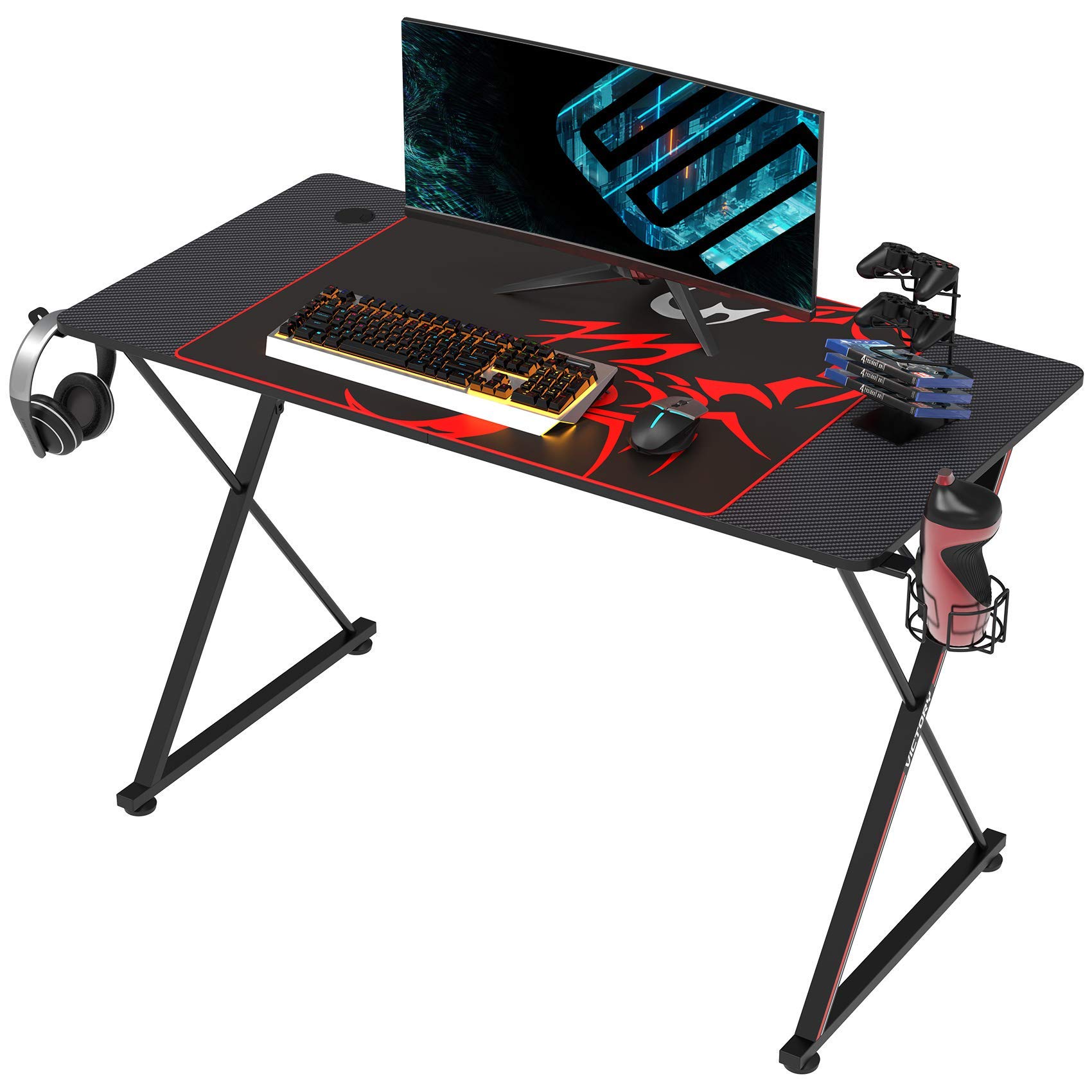Buy EUREKA ERGONOMIC Gaming Desk 47 Inch,PC Gaming Table, X Shaped