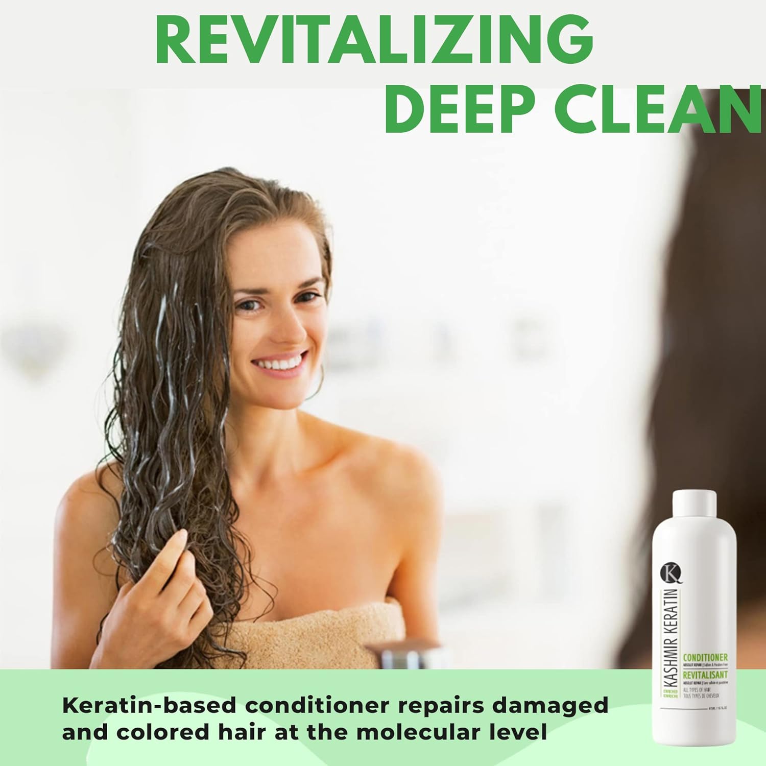 Kashmir Keratin Enriched Conditioner Sulfate Paraben Free For All Types Of Hair NEW PRESENTATION (16 Fl Oz.) - Image 2