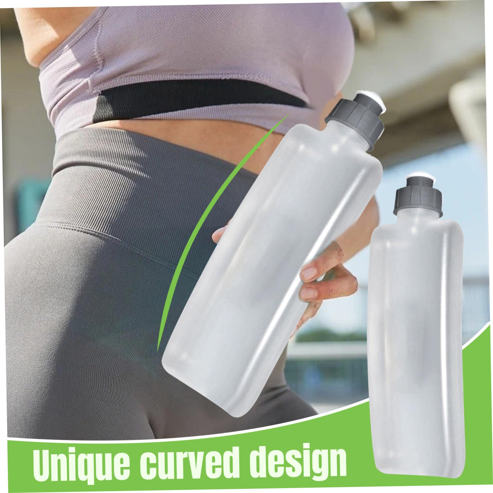 Running Water Bottle – BPA-Free 11oz Curved Sports Bottle For Running Belts, Hiking & Gym - View #6