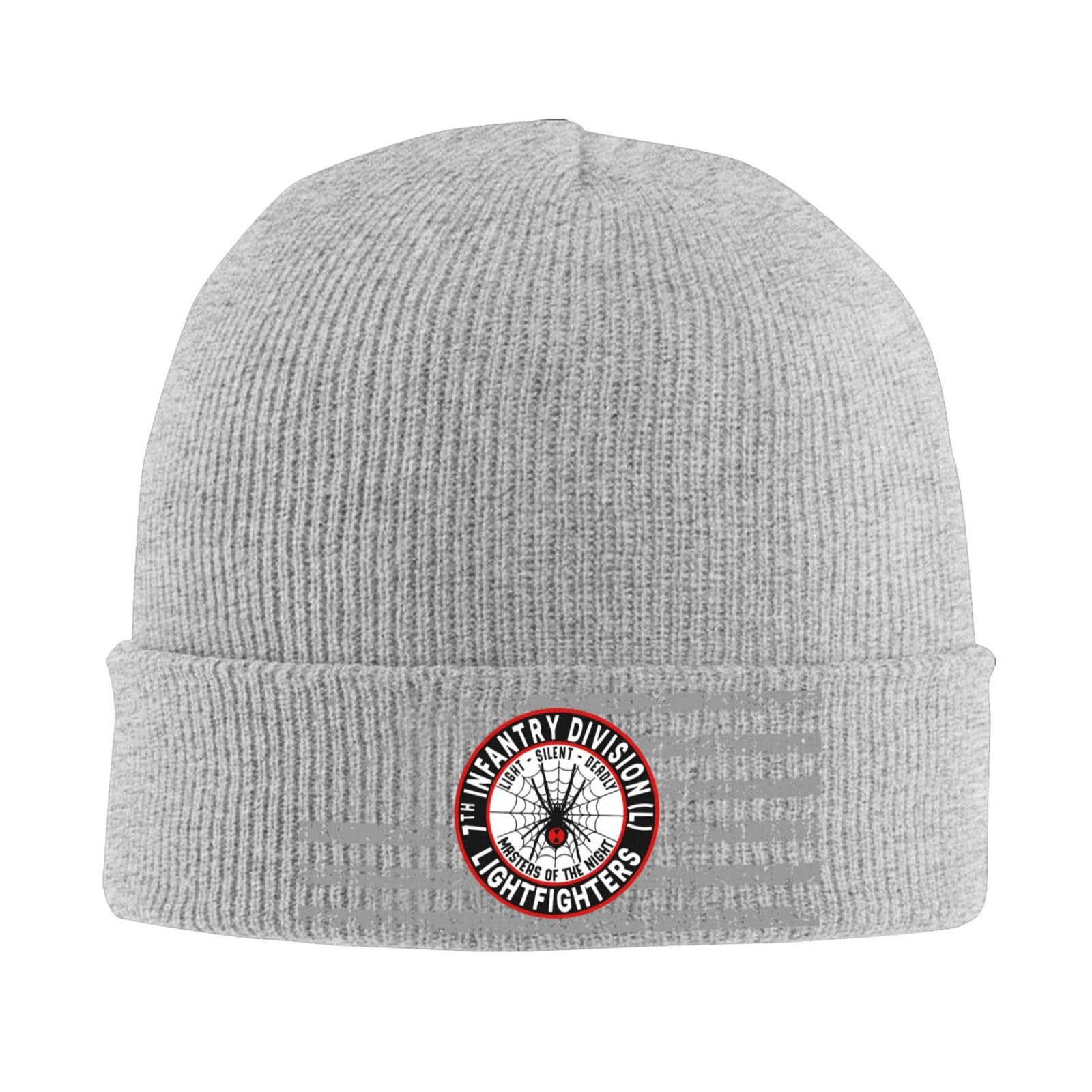 ZhanGJianPing 7th Infantry Division Knitted Hat Winter Soft Warm Beanie Hats Black