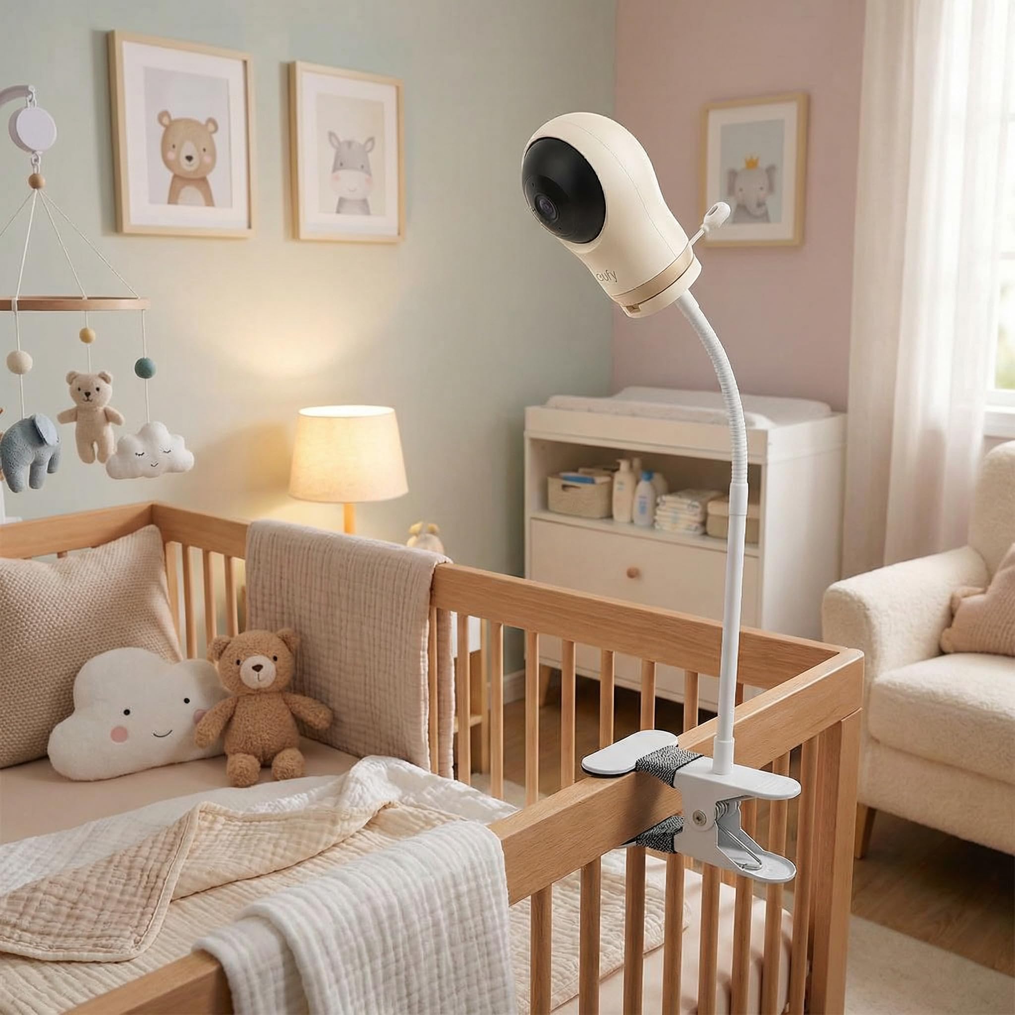 Soporte para vigilabebés eufy con cámara E21/E20/C10, soporte universal para cámara de bebé eufy E21, soporte de sujeción flexible, accesorio para monitor de bebé eufy E21/E20/C10