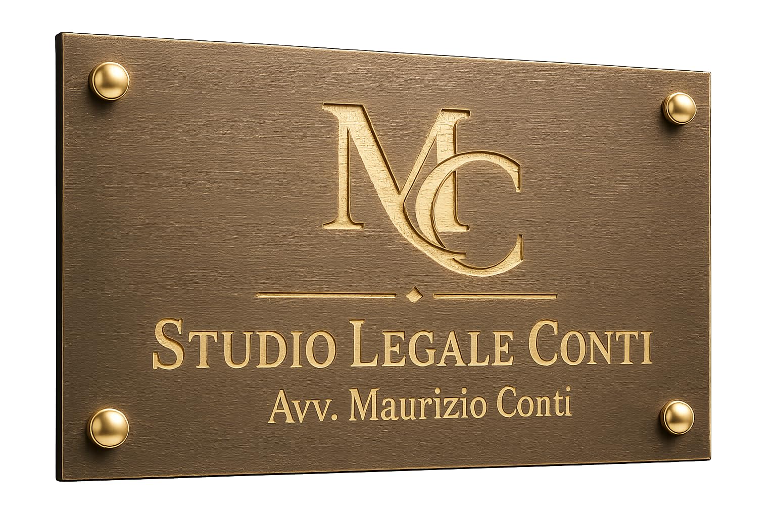 Plaque en laiton personnalisée gravée – Plaque professionnelle pour bureau, porte, bureau et maison – Finition bronze mat premium – Personnalisable avec nom, logo et texte – Fabriquée en Italie