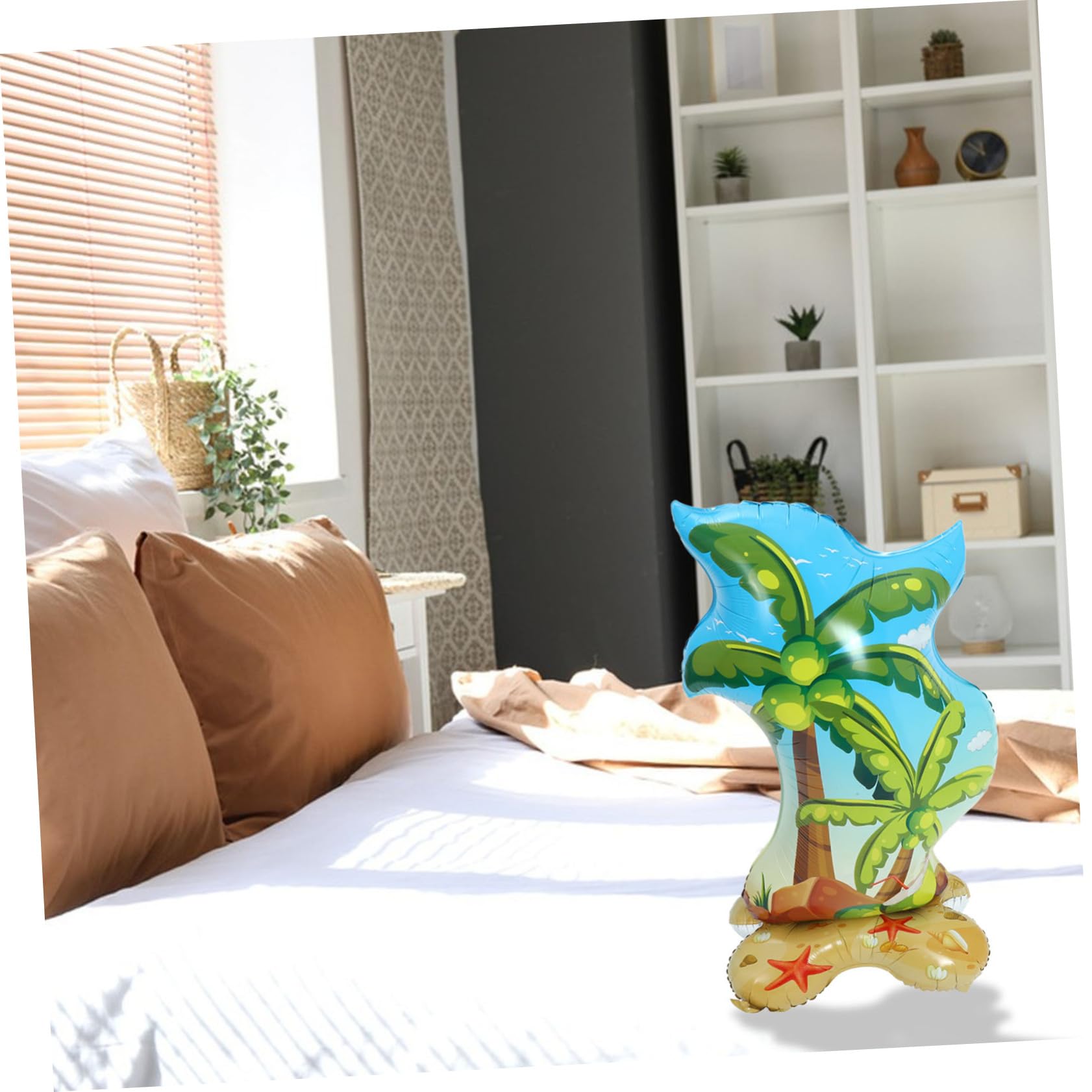 TOYANDONA 4piezas Globo Inflable De Palma Tropical Base Para Decoración De Fiestas De Verano y Eventos De Playa Accesorio Fotográfico Para Celebraciones y Fiestas Temáticas