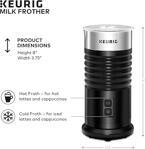 Miniatura 12 de Keurig K-Supreme - Espumador de leche para cafetera, color gris, para espuma de leche fría y caliente