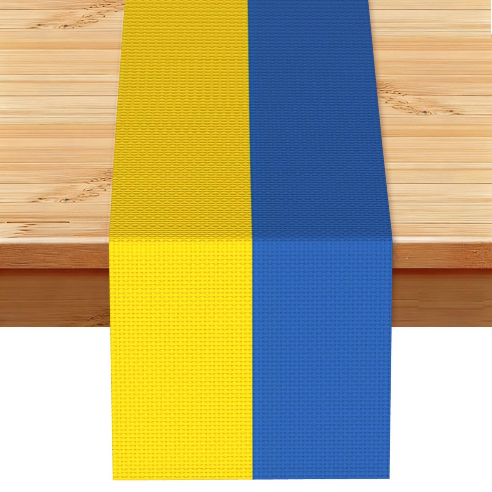 Flag of Ukraine Table Runner 13x72 Inch Dining Decor