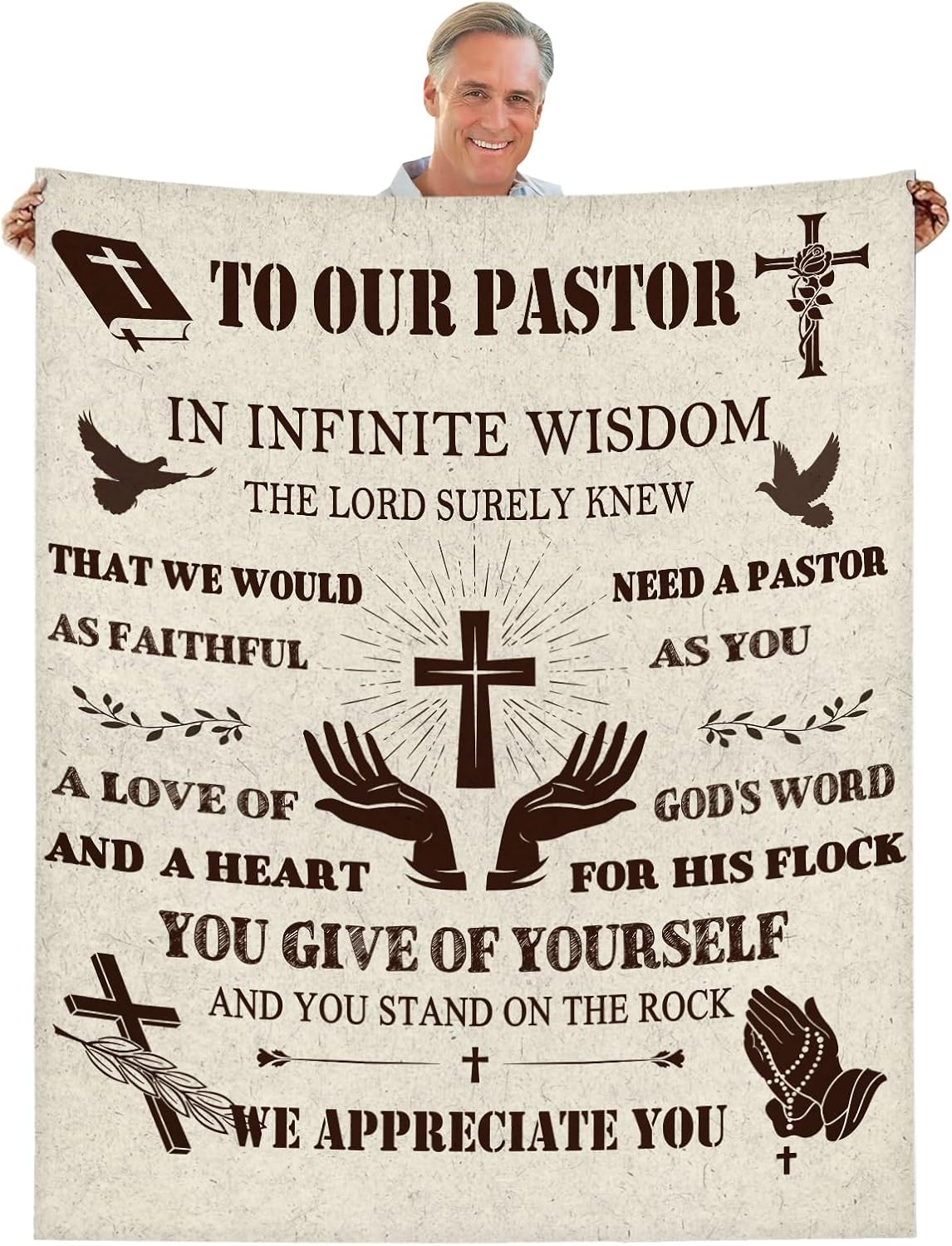 Tangopi Pastor Appreciation Gifts, Pastor Blanket 50 * 60in