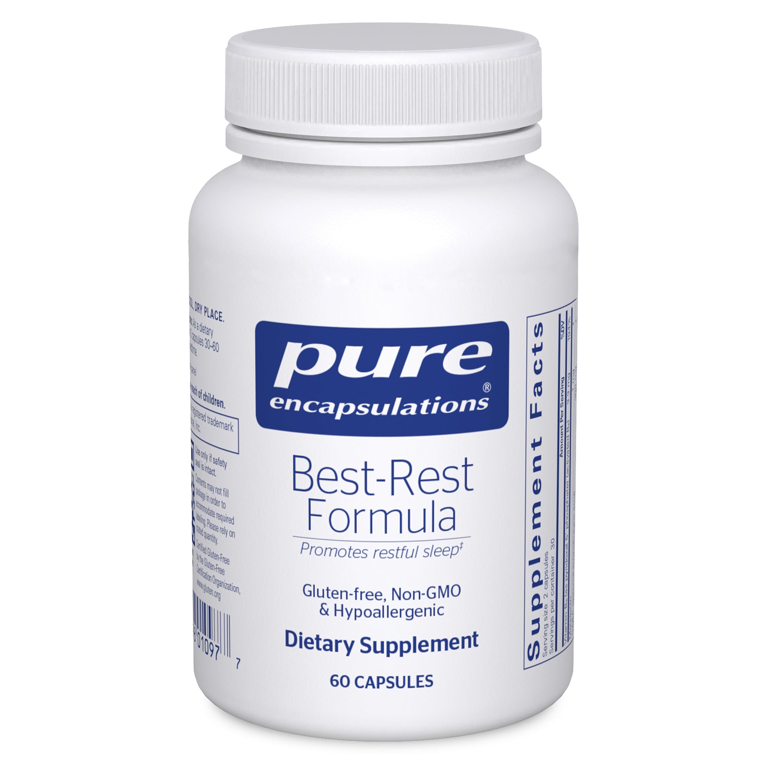 Pure EncapsulationsBest-Rest Formula - Supports Restful Sleep - for Relaxation - Restful Sleep Supplement - Non-GMO & Vegan - 60 Capsules