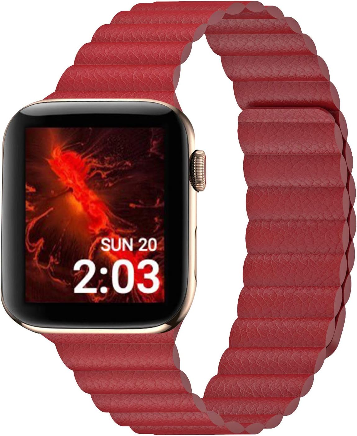 Compatible with Apple Watch Band Series Ultra 8 7 6 5 4 3 2 SE Size 49mm 45mm 44mm 42mm 41mm 40mm 38mm iWatch Strap for Women Or for Men Magnetic Closure Better Than Leather Link Or Loop