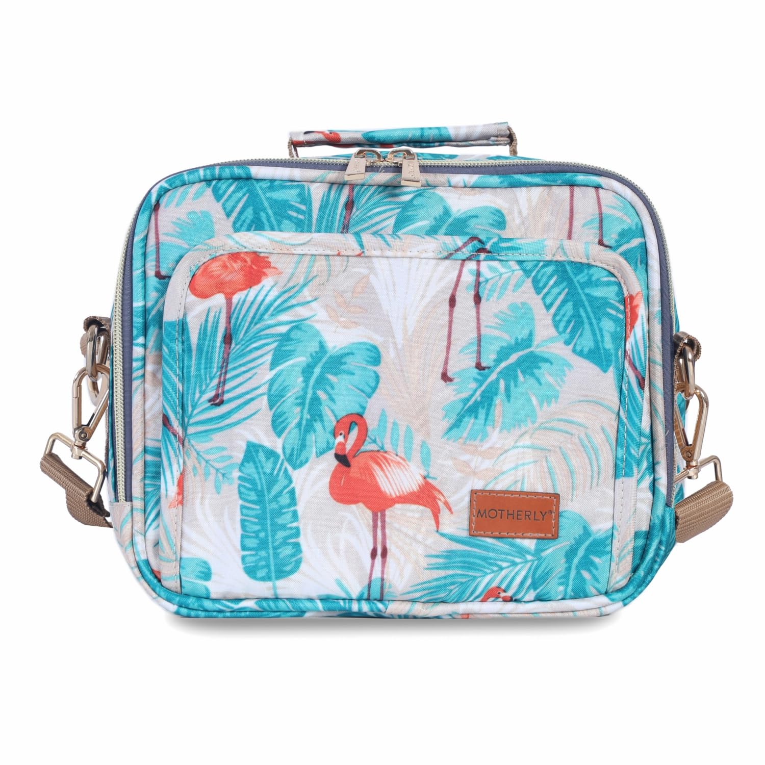 Motherly Mini Diaper Bag for Mothers for Travel | Small Maternity Handbag for Newborn Baby | Mothers Travelling Bag | Multiple Pockets Water Resistant Baby Bag I Hospital Bag for Moms (Flamingo)-image-49