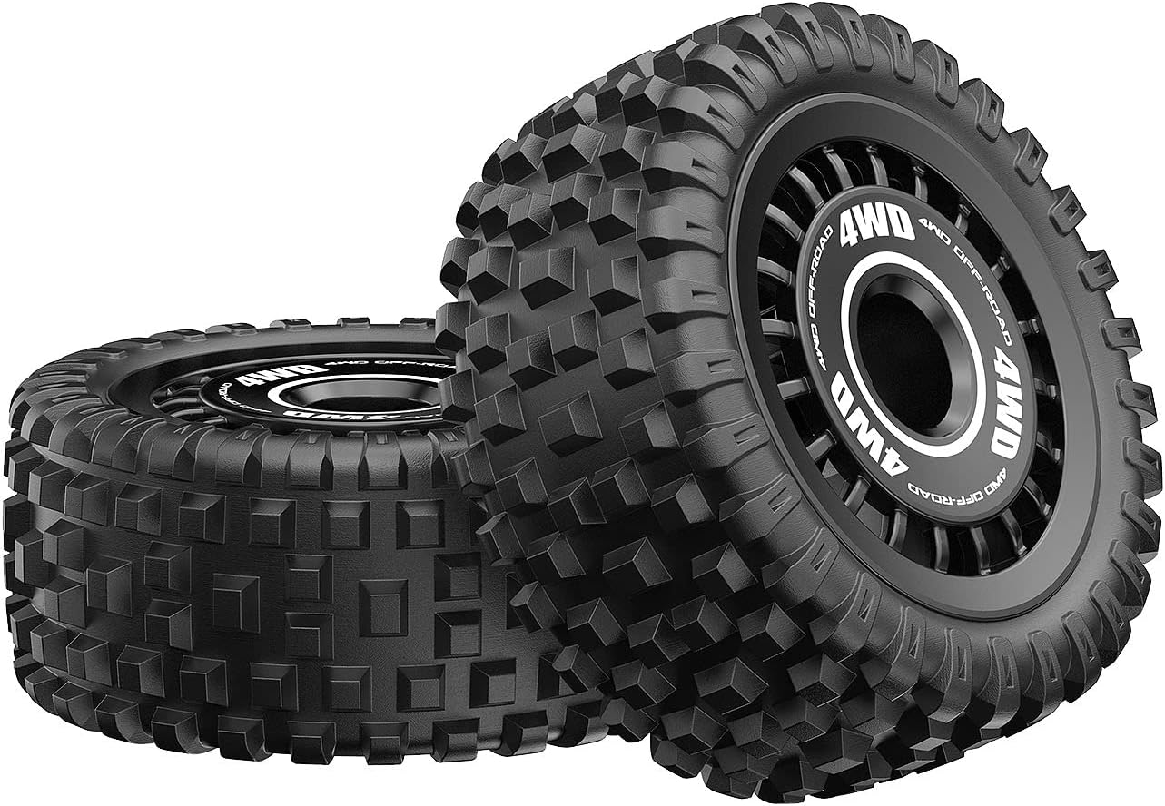 HYPER GO 16300C 1:16 Scale RC Car Accessories Wheels, Spare Parts RC Vehicle Wheels & Tire Sets for H16PL (Pair)