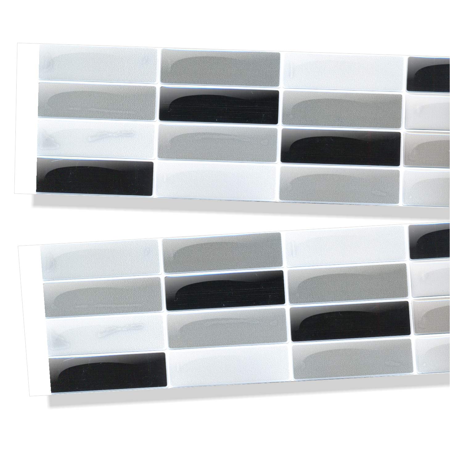 Frise adhésive grise cuisine 8 cm relief mosaïque 3D