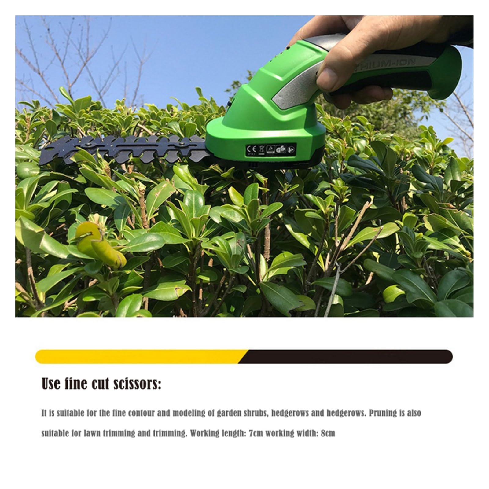 Tondeuse à gazon, 2 en 1 Mini taille-haie électrique sans fil coupe gazon tondeuse à Rechargeable jardin sécateur outils de(Plug(1typeC-1USB))