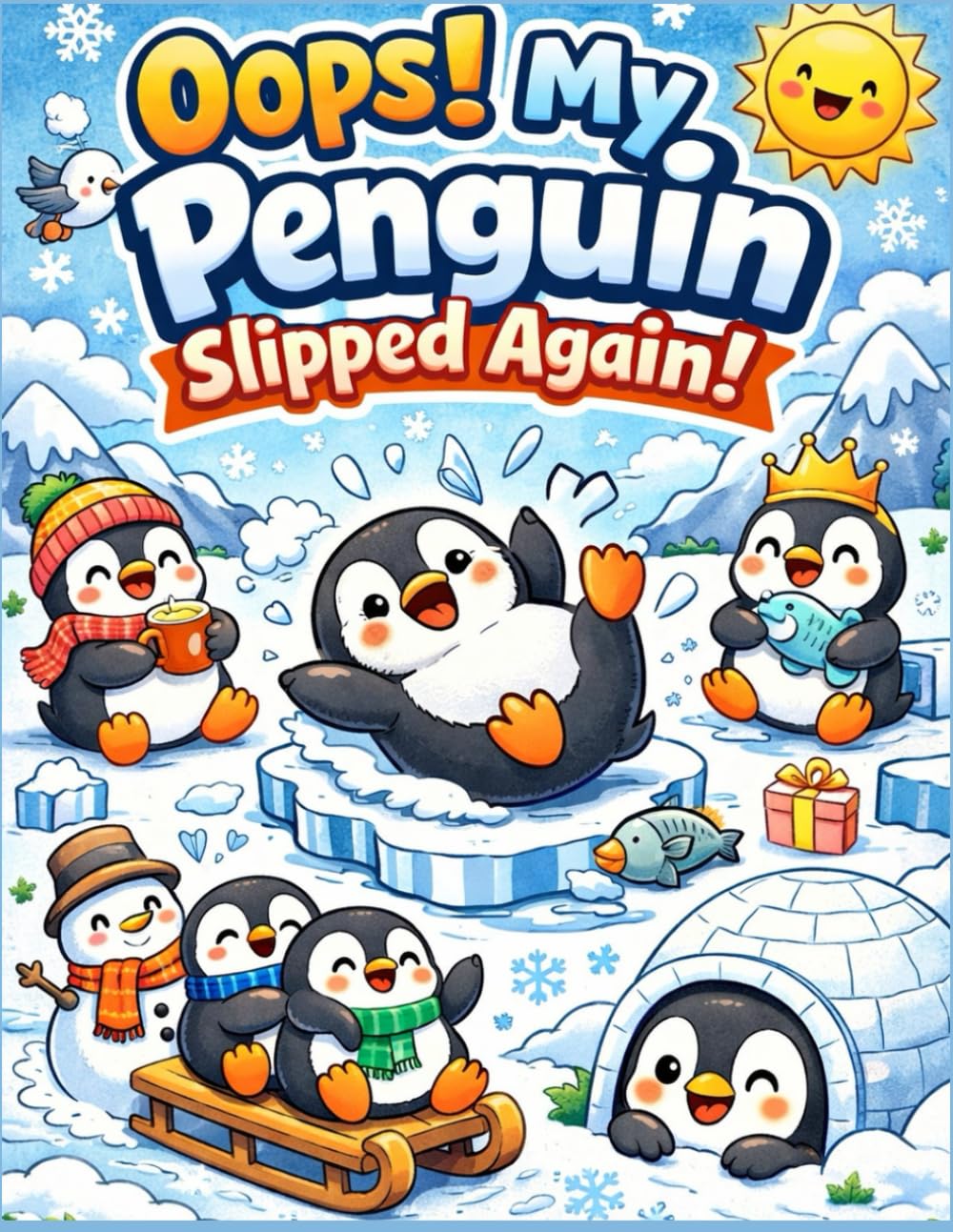Chubby Penguins Doing Funny Things – A Cute and Silly Coloring Book for Kids