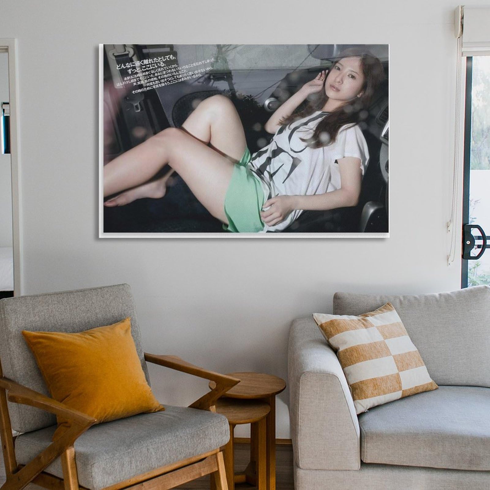 Amazon.co.jp: 吉高由里子 写真撮影1 キャンバスアートポスターと