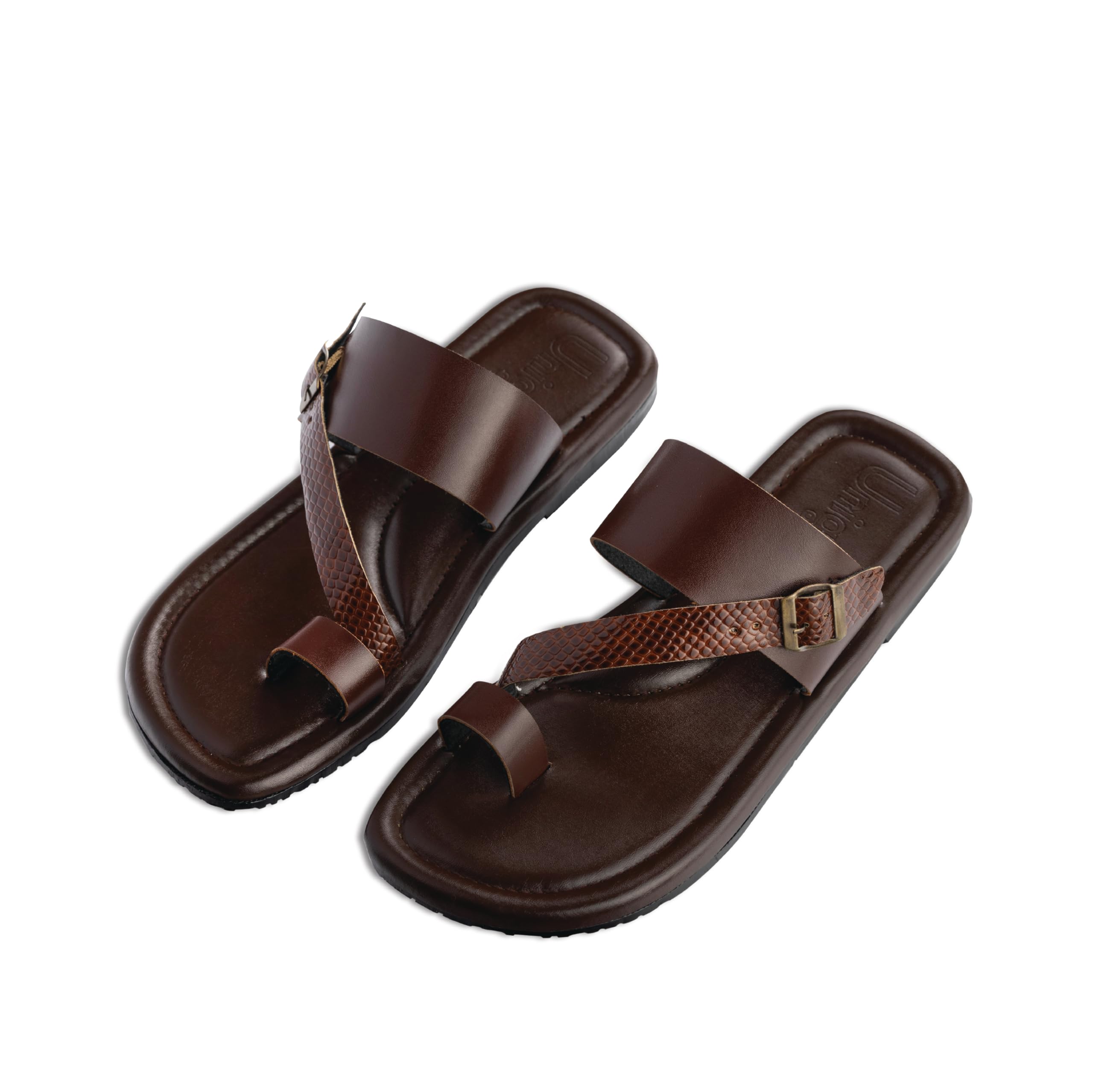 Unigo Stylish Chappals For Men | Size -8, Python-Brown | Lightweight & Soft Slippers for Men | Comfortable Sleeper Sandals | Ethnic Chappal with Soft Cushioning | Flip Flops for Everyday Wear (B0D7J5NVKM) Amazon Price History, Amazon Price Tracker