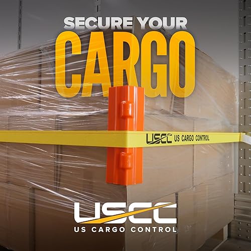 Miniatura 7 de US Cargo Control Correas de trinquete E-Track (paquete de 8), resistencia a la rotura de 4,400 libras, correas ETrack amarillas resistentes de 2