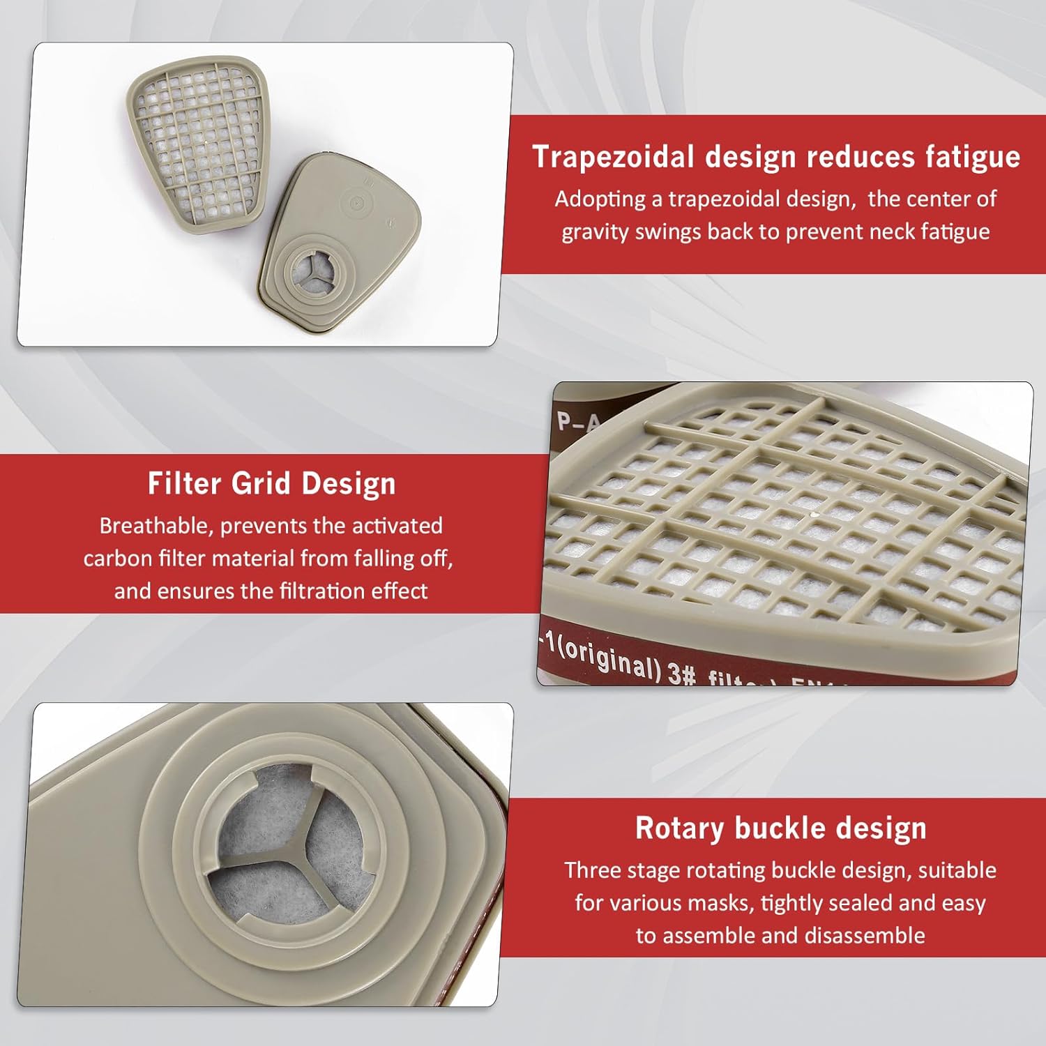 Filtri Di Cotone Per Maschere Respiratorie - 10 Pezzi | Compatibili Con 3M Serie 6000, 6200, 7502, 6800 - Foto 11