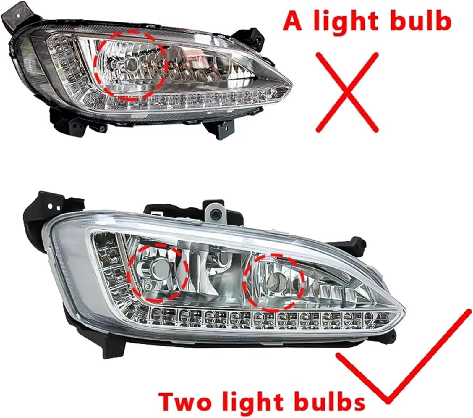 Luce per auto Gruppo ottico anteriore per Hyundai per Santa Fe Maxcruz 2013-2016 Fendinebbia Faro(L)