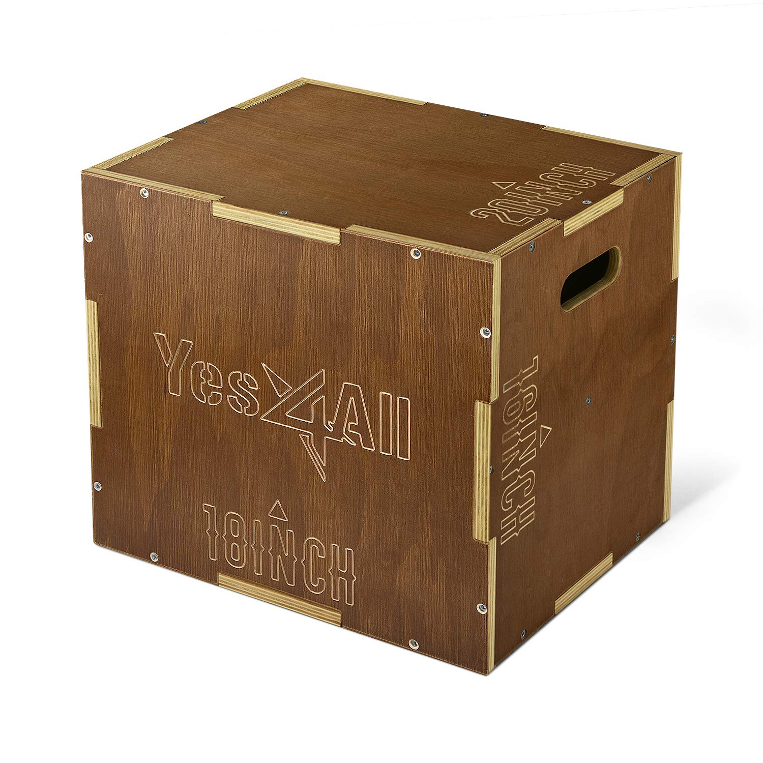 Yes4All 3-in-1 Wooden Plyo Box for Home Gym