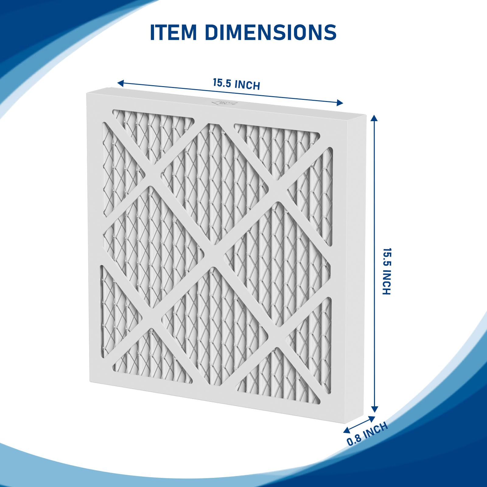 HEPA 550 Air Pre-Filter - Juego de repuesto MERV-13 compatible con Mounto AF500, Drieaz HEPA 500, BlueDri AS550 Air Scrubber, 40.6 cm de largo x 40.6 cm de ancho x 1.9 cm de alto, paquete de 5