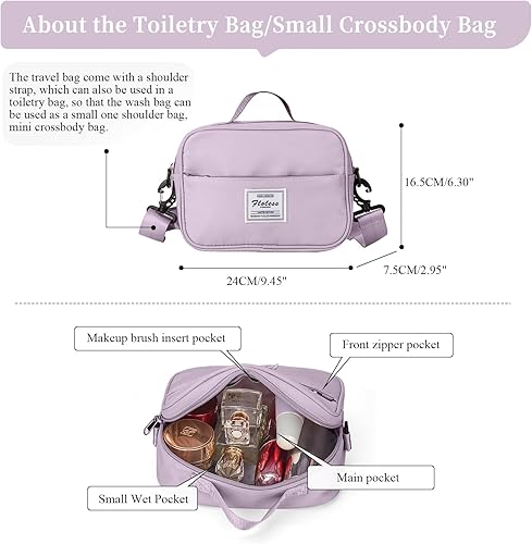 Miniatura 3 de Bolsas de fin de semana para mujer, bolsa de viaje para artículos personales con compartimento para zapatos, bolsa de viaje con bolsa de aseo