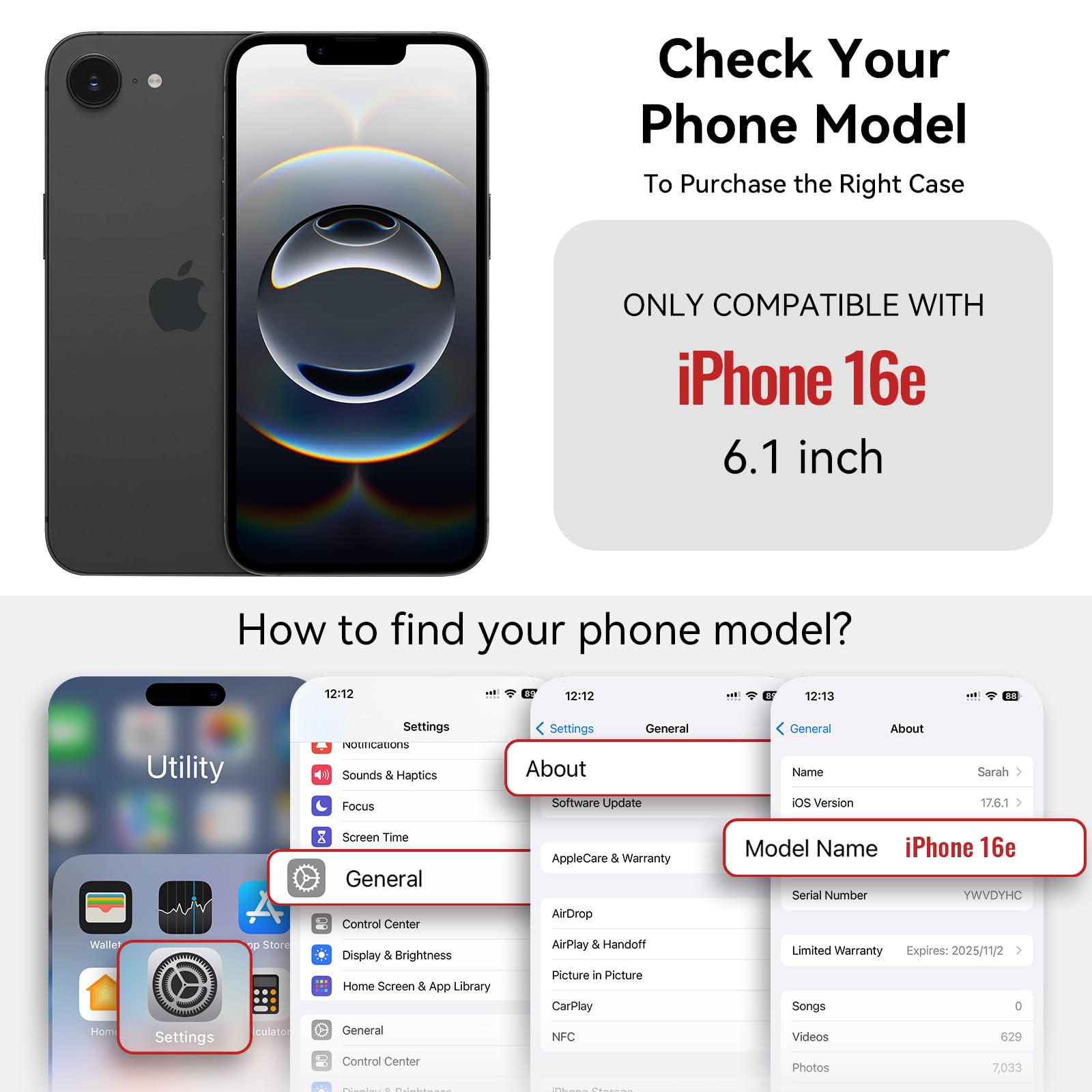 Per iPhone 16E - Custodia a portafoglio magnetica staccabile, blu | Compatibile con Magsafe, porta carte di credito con blocco RFID, tasca con cerniera, cinturino da polso