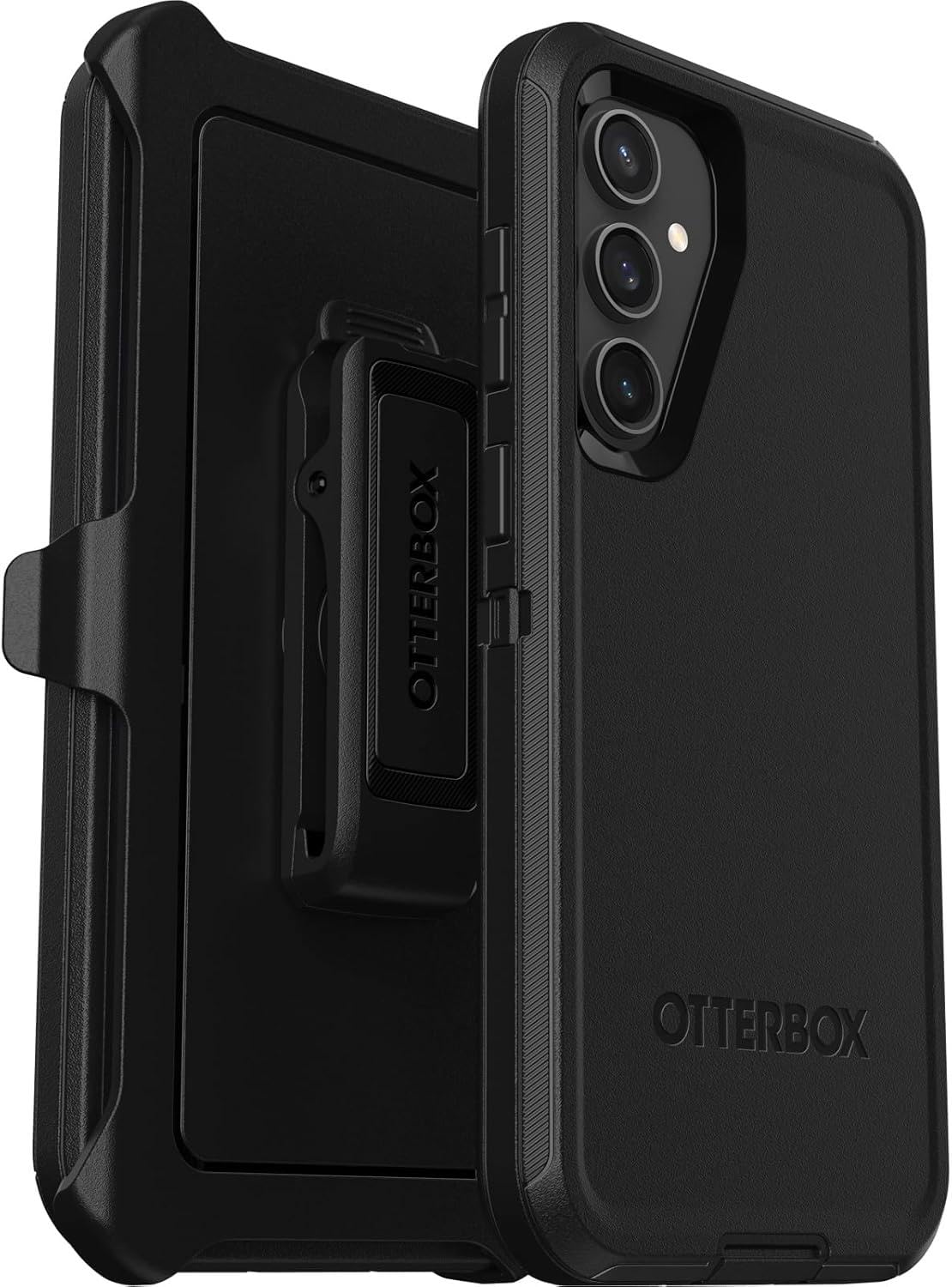 OtterBox Galaxy S23 FE (Only) - Defender Series Case - Black - Rugged & Durable - with Port Protection - Holster Clip Included - Non-Retail Packaging