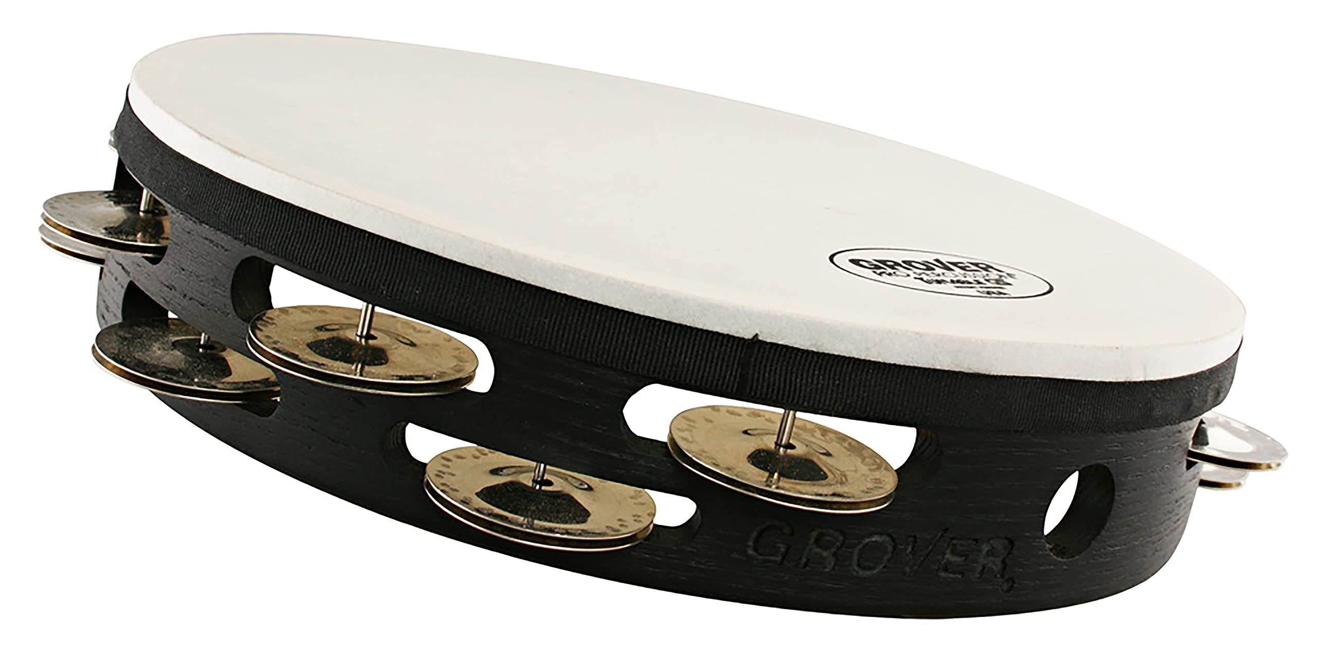 Projection-Plus Double-Row Tunable German Silver Tambourine 10 in.