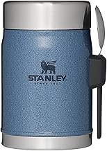 STANLEY 1913 Classic Legendary Food Jar 0.4L With Spork - Keeps Cold For 7 Hours - BPA-Free Stainless Steel Soup Flask - Leakproof - Dishwasher Safe - Hammertone Lake