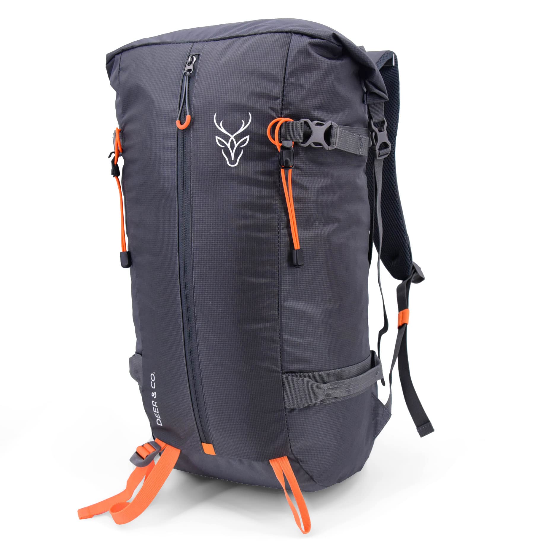 DEER & CO. Aktiv 25 | Lightweight Rolltop Hiking Backpack 25L - 32L | Alpine Backpack, Leisure Backpack, Trekking Backpack for Hiking, Skiing, Travel, Camping