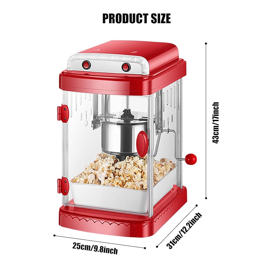 ポップコーンマシーン 赤 Amazon | ポップコーン メーカー 赤 | 手作り 簡単 熱風式 自動