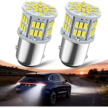1157 Led Brake Light Bulb, 54SMD Super Bright Bulb, BAY15D 7528 1154 3496 2357 2057 3014 Replacement Light Bulb for Brake Tail Light for Car RV Trailer Boat 2PCS #White