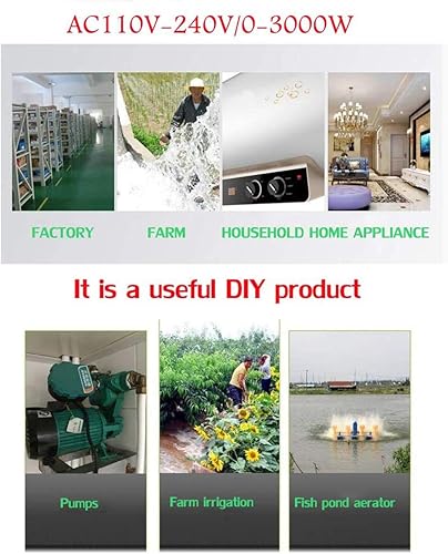 Miniatura 5 de VONVOFF - Interruptor remoto inalámbrico, AC110V120V240VRelay RF Interruptores de luz de control remoto para sistemas de seguridad de bomba con