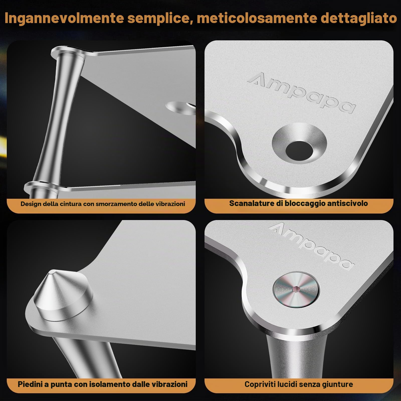 BK1 Supporto Desktop HiFi Audio in Alluminio per Amplificatore A1/D1/Q1, DAC