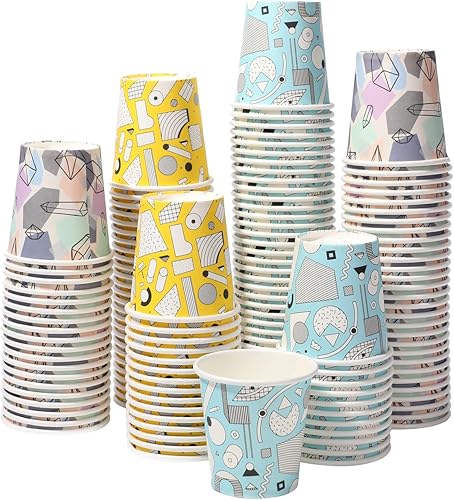Miniatura 7 de Lamosi Paquete de 300 tazas de papel de 3 onzas tazas de baño desechables con margaritas tazas para enjuague bucal mini tazas de papel para fiestas