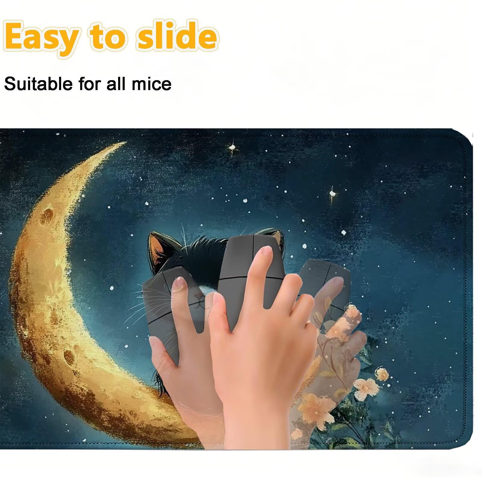 Tappetino Mouse 900x450mm | Superficie Ultra-Liscia | luna 0-z666