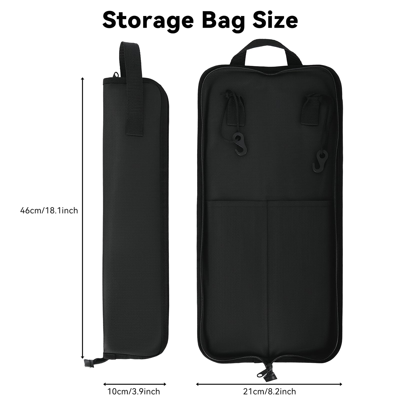 Il set include 5 paia di bacchette per batteria, set di pennelli con custodia portatile, accessori per strumenti a percussione, per esercitazioni di batteristi acustici, rock band, studenti