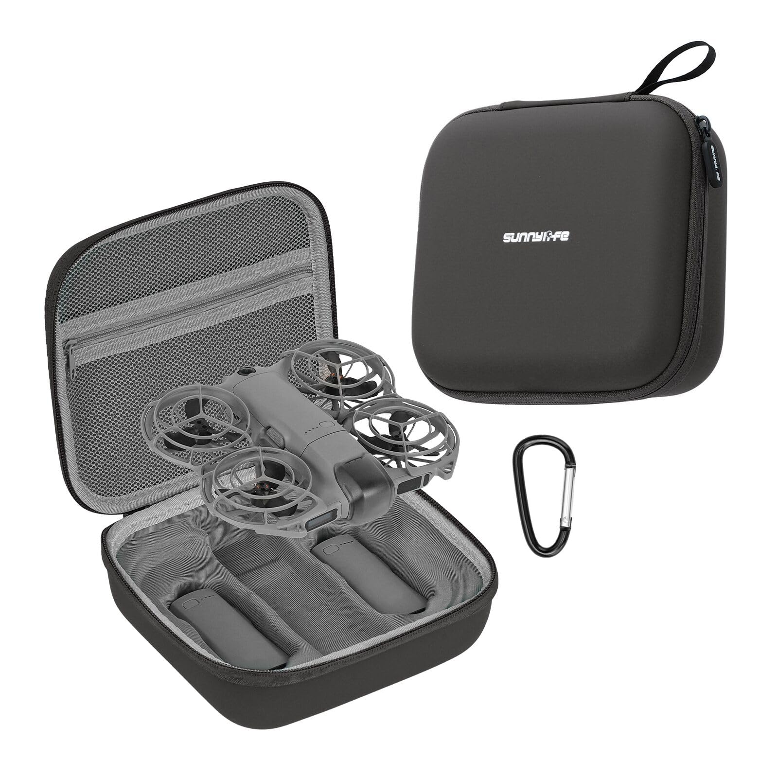 FSIDIWT Storage Bag for DJI Neo 2, Portable Travel Case Protective Carrying Case for DJI Neo 2 Drone and Batteries Accessories (Black)