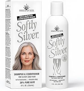 Softly Silver Shampoo Improved Conditioning formula for Gray Hair, 2 in 1 Purple Restorative