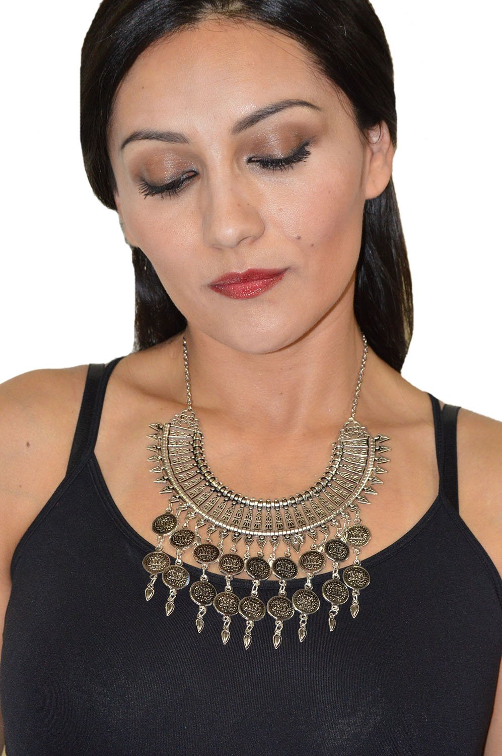 Moroccan Jewelry Berber Coin Necklace Ethnic Tribal Metalwork