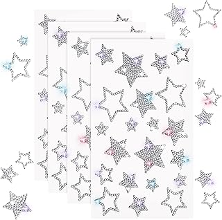 Epakh Epakh 84 Pieces Rhinestone Star Stickers Silver Gli...