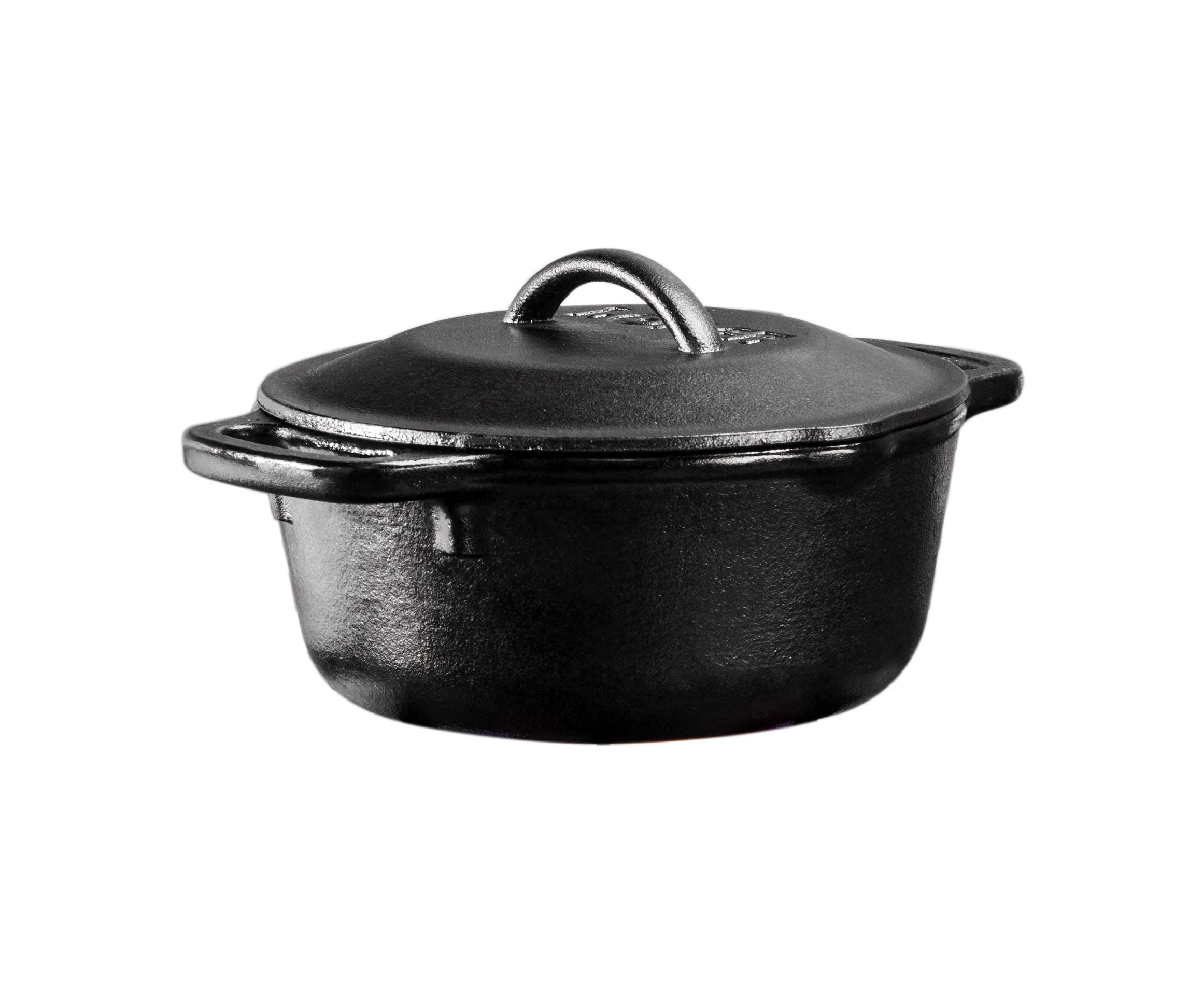 Cast Iron Serving Pot, 1 Quart (Black, Painted, 1L)